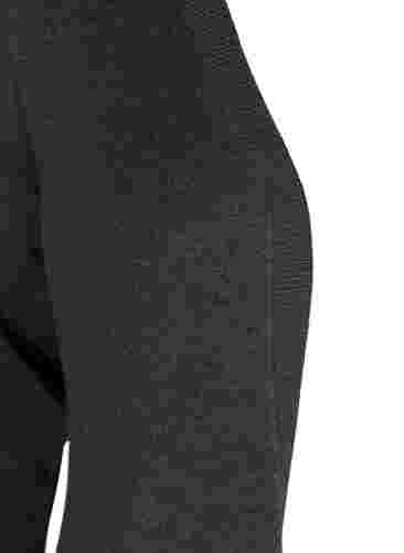 Lang gebreid vest in viscosemix, Dark Grey Melange, Packshot image number 2