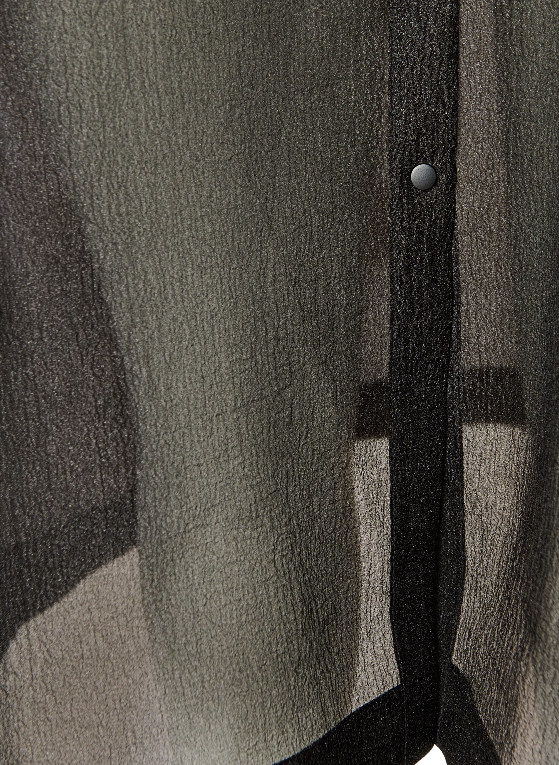 ZizziOrganza jurk met puffmouwen en borstzakken, Zwart, Packshot image number 3