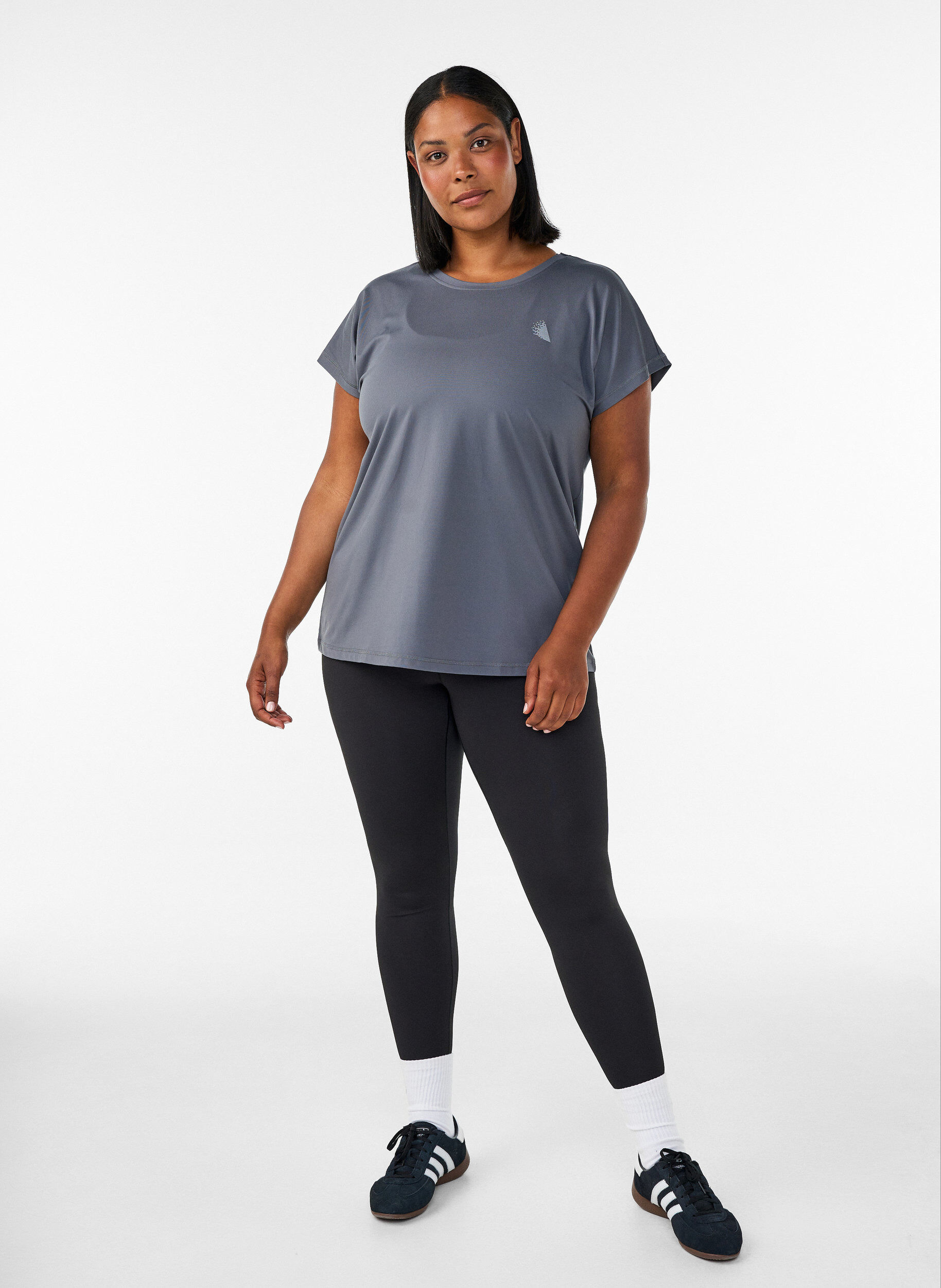 ZizziEffen gekleurd trainingsshirt, Grijs, Model image number 1
