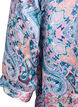 Blouse met satijn-look en paisleyprint met 3/4 mouwen, Blauw, Packshot image number 3