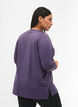 Sportblouse met structuur en lange mouwen, Purple Plumeria, Model image number 1