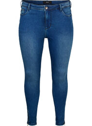 Cropped Amy jeans met rits, Blauw