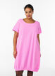 Katoenen jurk met korte mouwen, Roze, Model image number 0