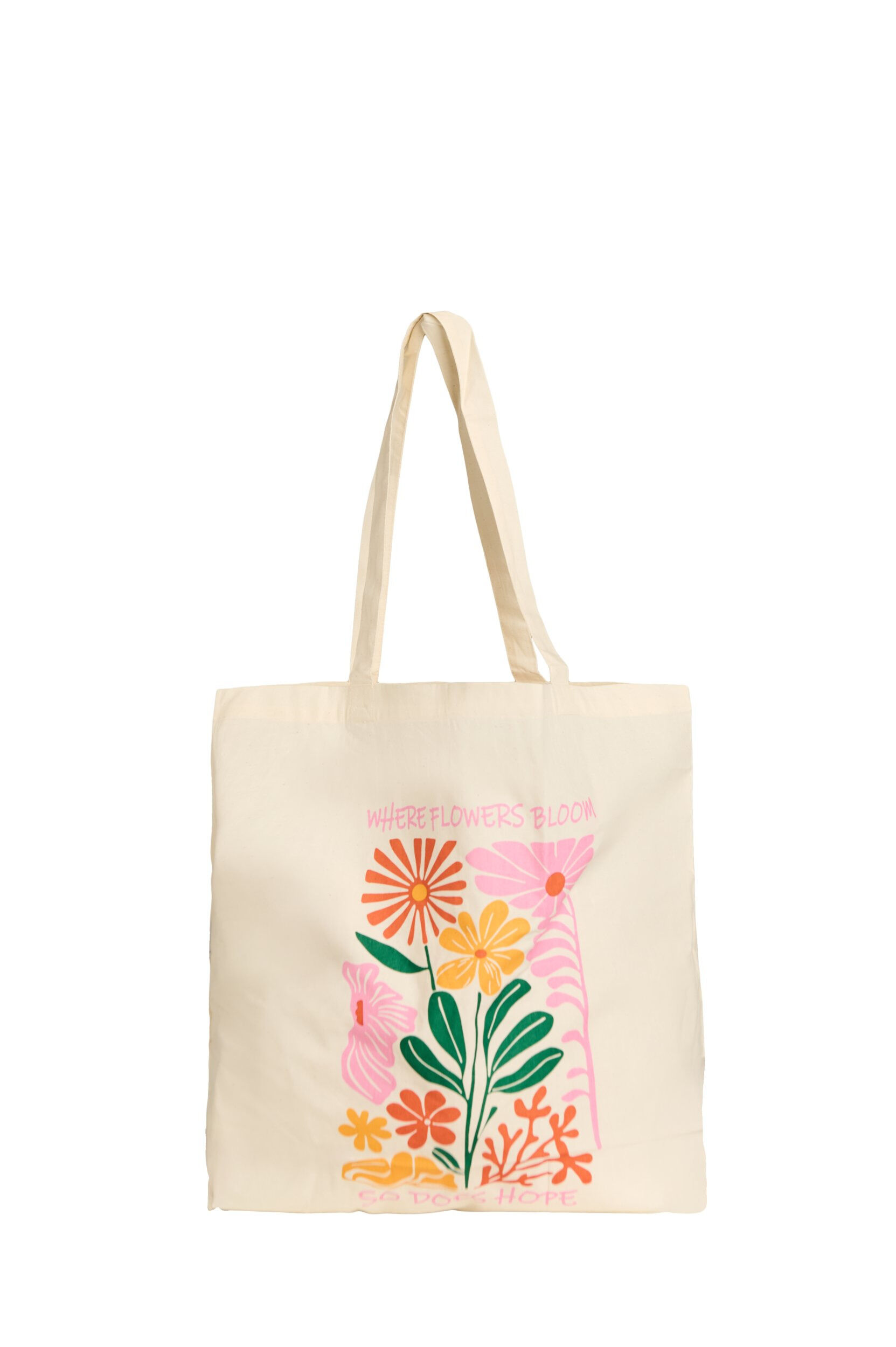 ZizziTote bag met print, Roze, Packshot image number 0