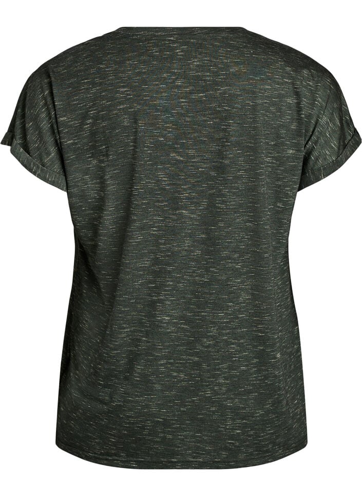 Los workout T-shirt met korte mouwen, Groen, Packshot image number 1