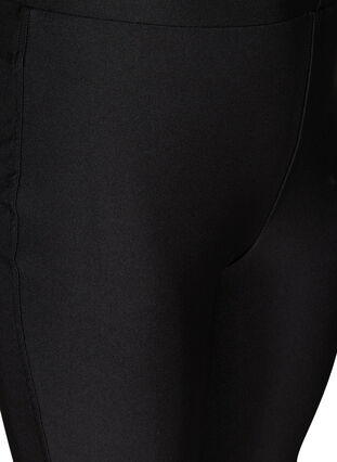 Glanzende legging met achterzakken en hoge taille, Black, Packshot image number 2