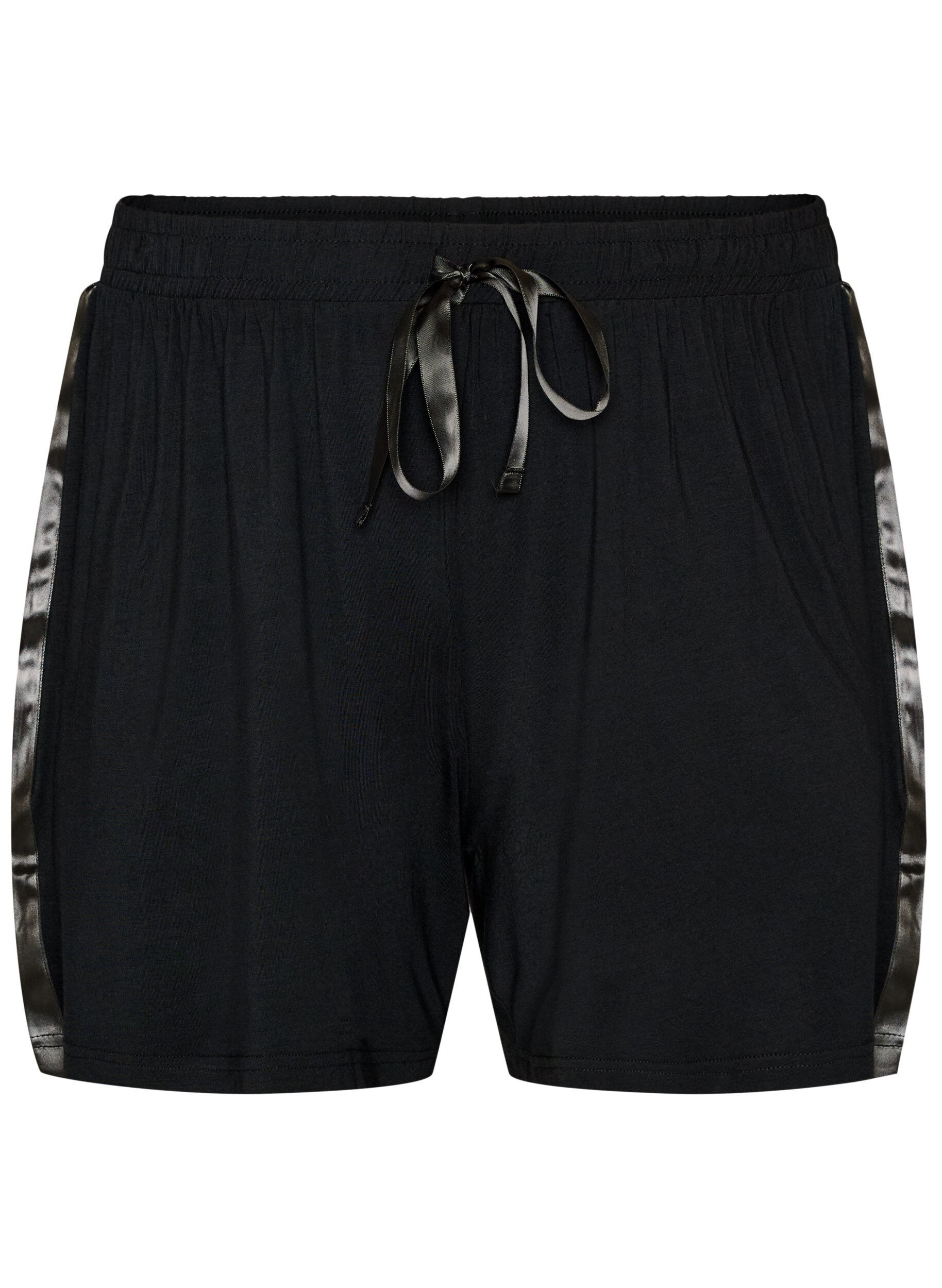 Modal pyjamashort met contrasterende band