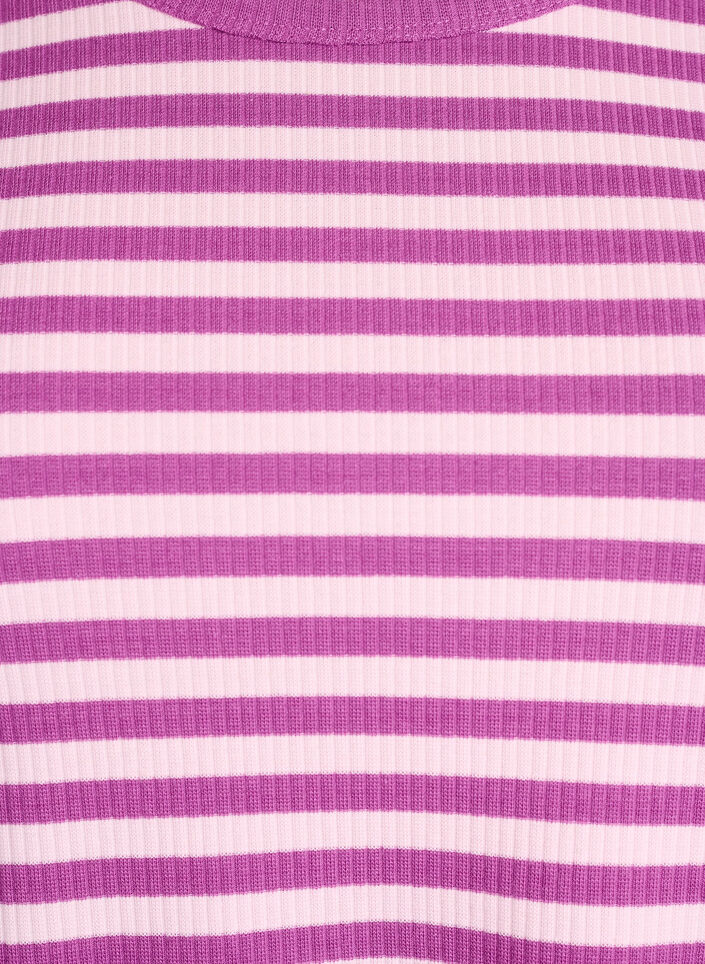 Gestreepte blouse met lange mouwen, Paars, Packshot image number 2