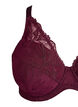 Gewatteerde kanten beha met beugel, Rood, Packshot image number 2