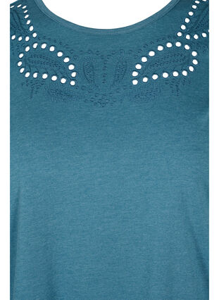 T-shirt met korte mouwen en broderie anglaise, Dragonfly Mel., Packshot image number 2