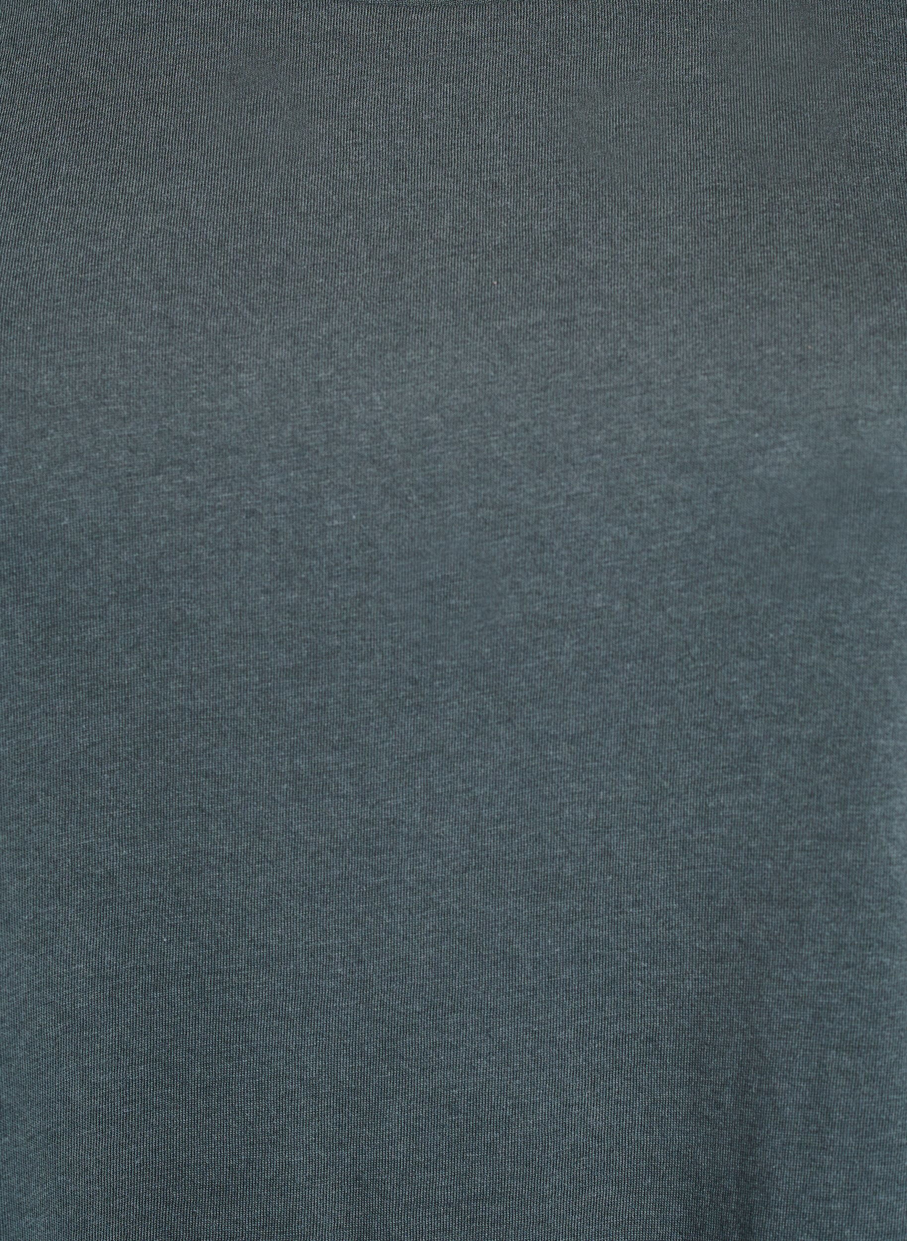 Zizzi T-shirt met korte mouwen van katoenmix, Groen, Packshot image number 2