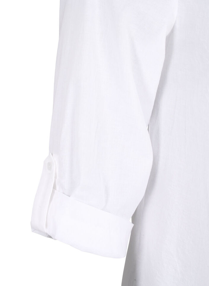 FLASH - Shirt met gehaakt detail, Bright White, Packshot image number 3