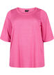 Blouse met 3/4 mouwen, Shocking Pink, Packshot image number 0