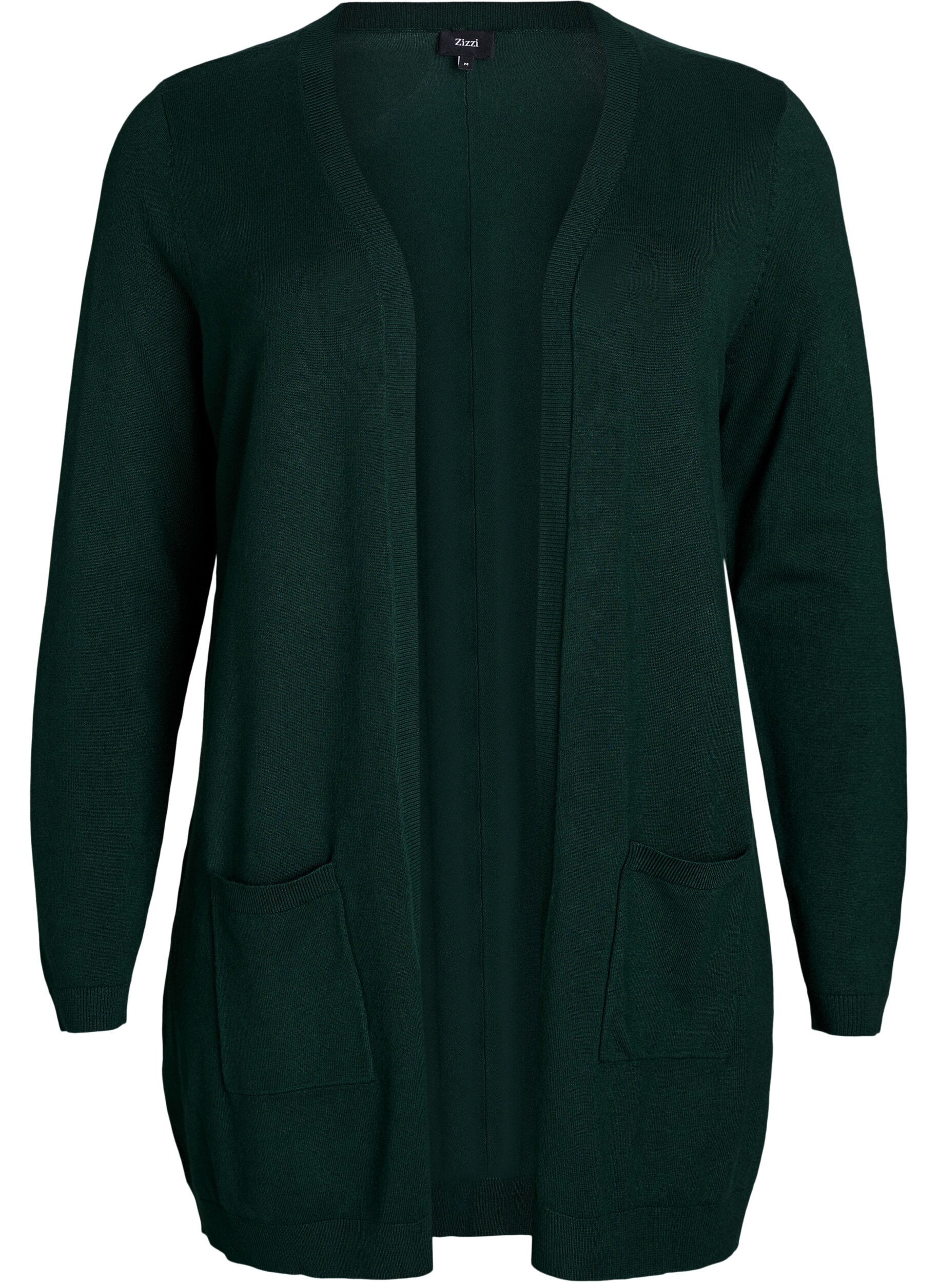 Lang gebreid vest van een viscose mix