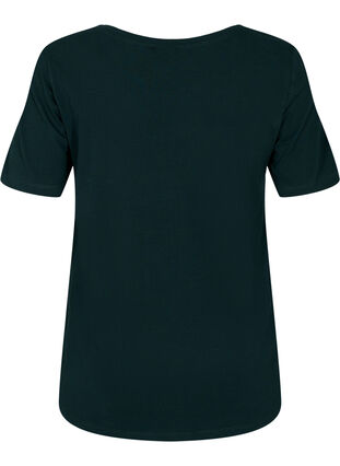 Basic t-shirt in effen kleur met katoen, Scarab, Packshot image number 1
