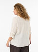 Katoenen blouse met een V-hals, Vanille, Model image number 2