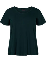 Basic t-shirt in effen kleur met katoen, Groen