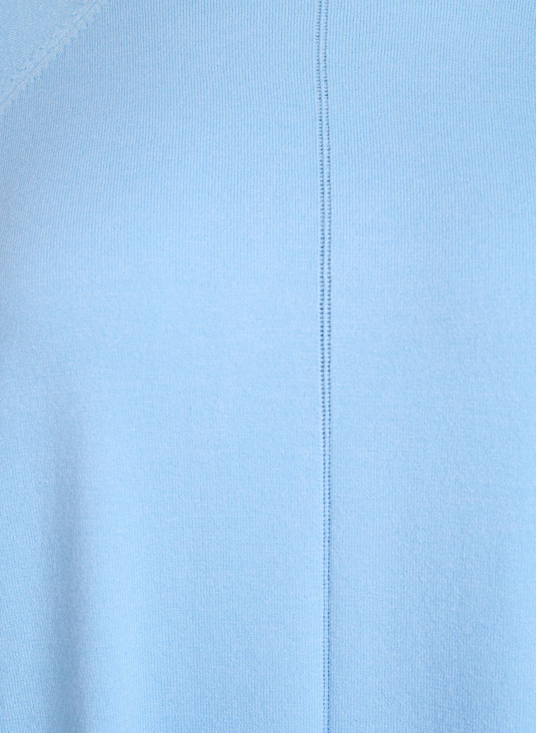 ZizziGebreide blouse met ronde hals en gebreid patroon, Blauw, Packshot image number 2