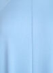 Gebreide blouse met ronde hals en gebreid patroon, Blauw, Packshot image number 2
