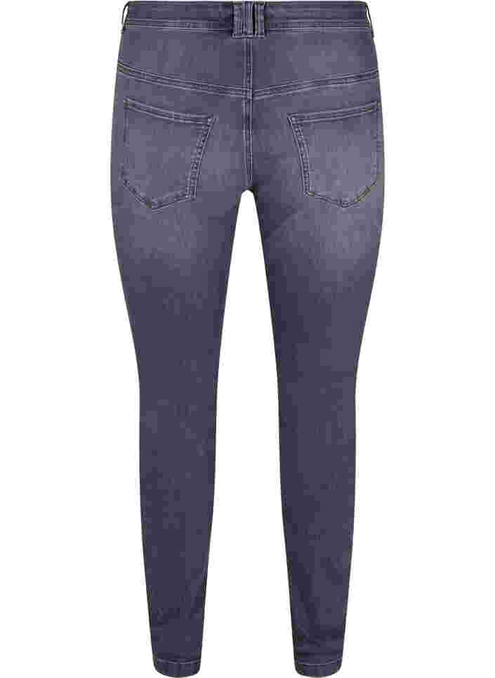 Extra slanke Nille jeans met hoge taille, Grey Denim, Packshot image number 1