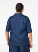 Denimlook lyocell shirt met korte mouwen, Blauw, Model image number 2