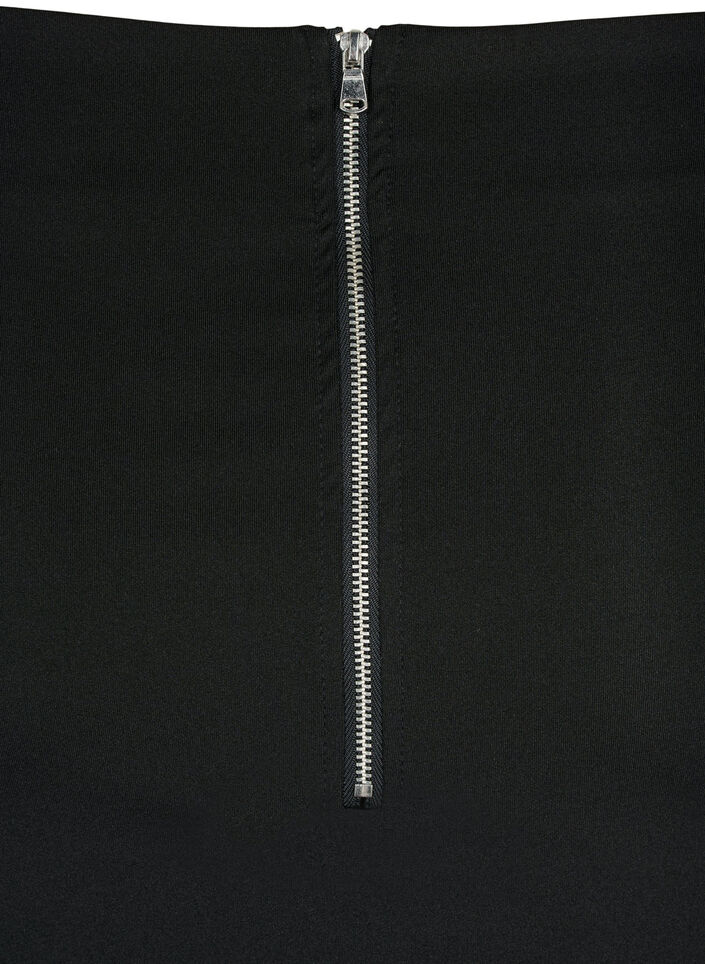 Rok met split en slanke pasvorm, Black, Packshot image number 3