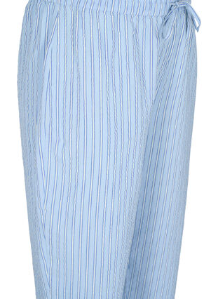 Losse katoenen pyjama broek met strepen, Chambray Blue Stripe, Packshot image number 2