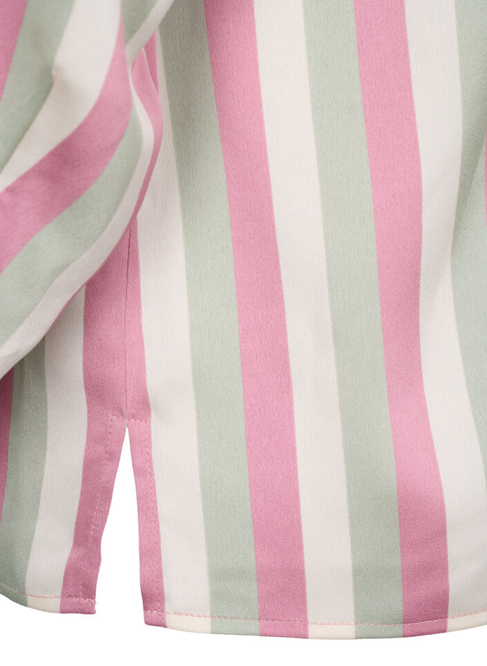 Gestreept satijnen overhemd, Rose Stripe, Packshot image number 4
