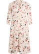 Midi-jurk met smock en decoratieve knopen, Beige, Packshot image number 0