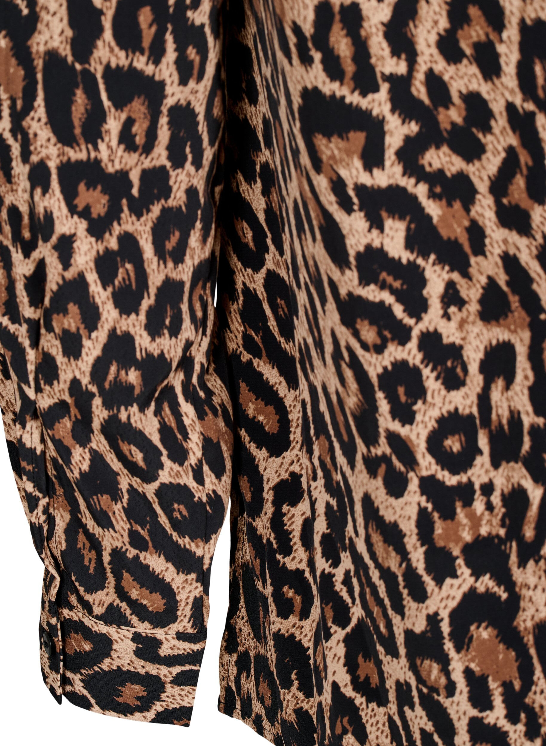 Zizzi Shirt met luipaardprint, Bruin, Packshot image number 3