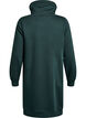 Kort sweatshirt jurk met hoge kraag en zakken, Groen, Packshot image number 1
