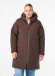 Winterjas met verstelbare taille, Bruin, Model image number 0