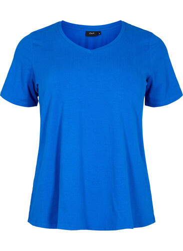 Basic t-shirt in effen kleur met katoen, Skydiver, Packshot image number 0