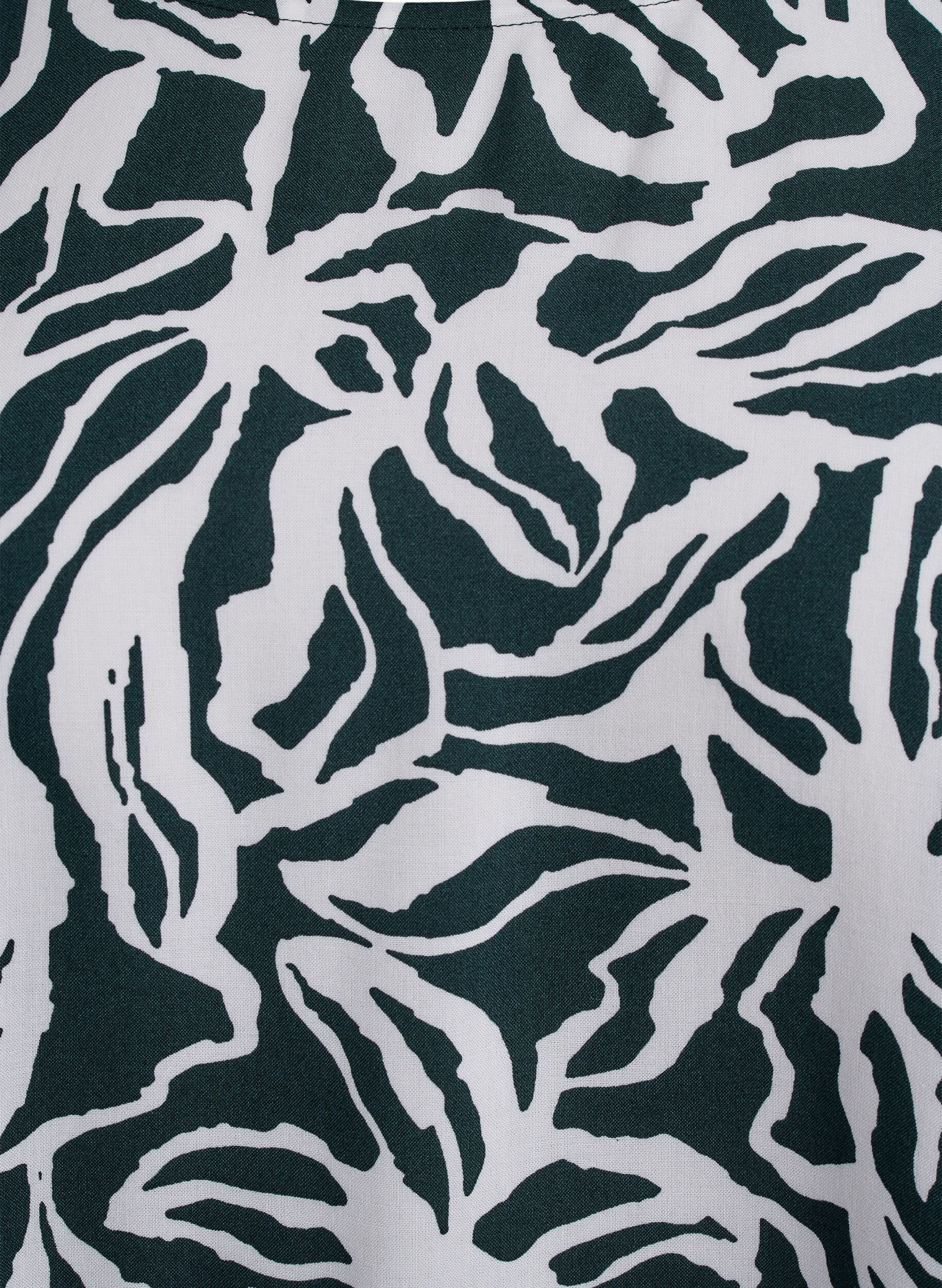 Zizzi FLASH - Viscose blouse met korte mouwen en print, Groen, Packshot image number 2