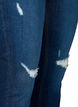 Super slanke destroyed Amy jeans met hoge taille, Dark blue, Packshot image number 3