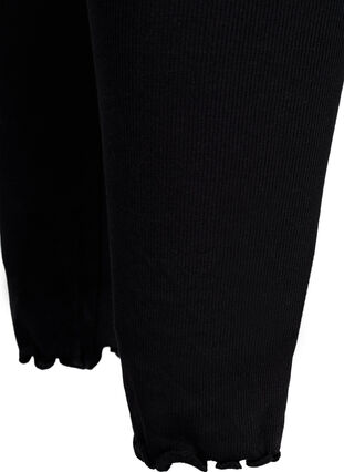 Strakke geribde broek, Black, Packshot image number 3