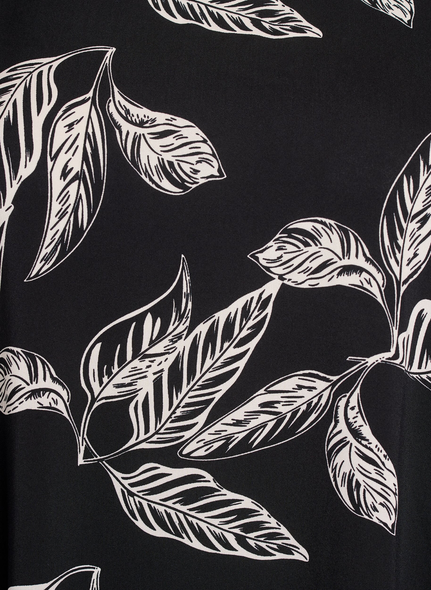 Zizzi Jurk van viscose met coupenaad, Zwart, Packshot image number 2