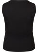 Rib top with square neckline, Black, Packshot image number 1