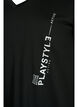 Katoenen sportshirt met print, Black w. Playstyle, Packshot image number 3