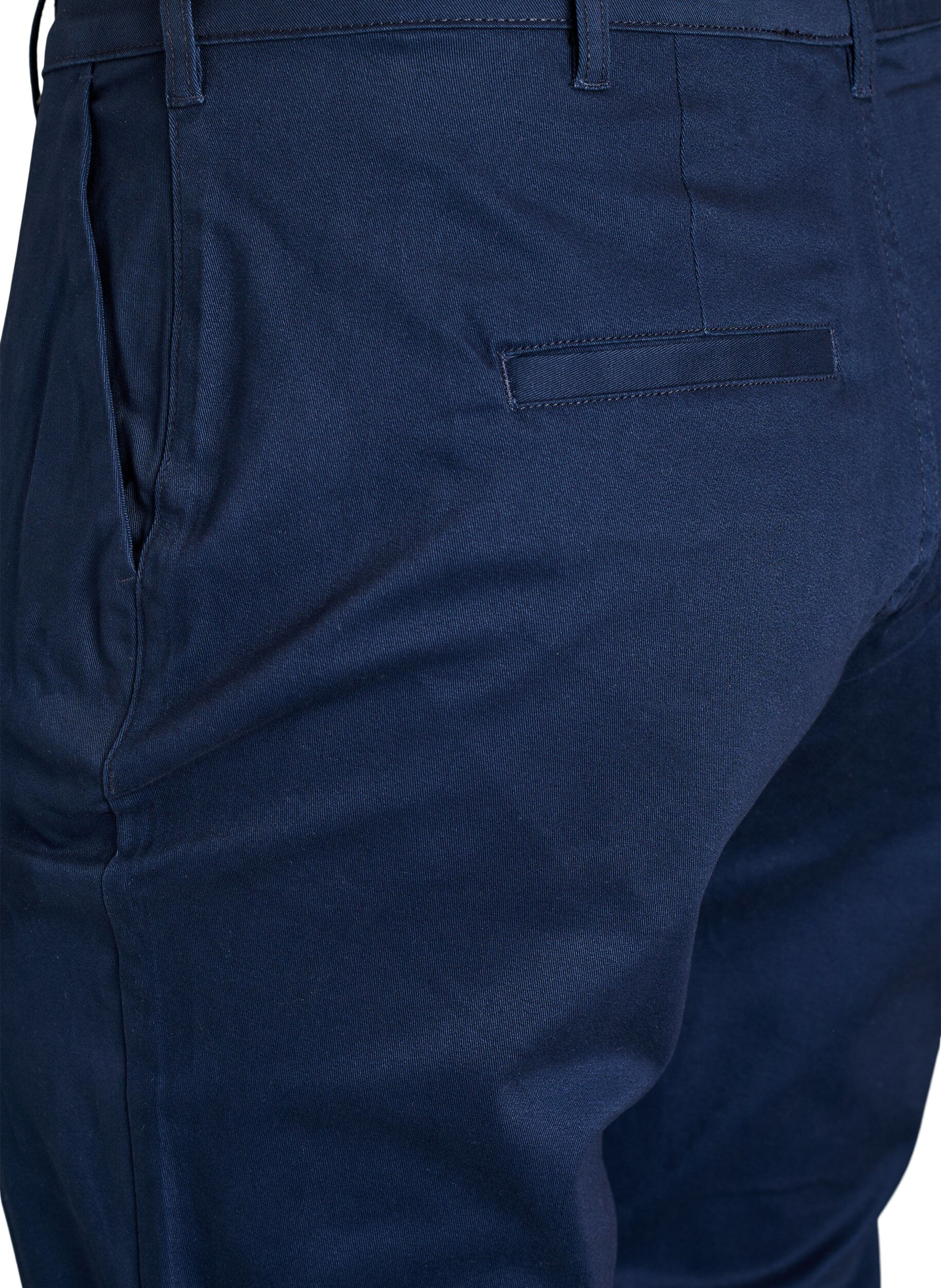 Zizzi Katoenen chino's, Blauw, Packshot image number 3