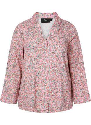 Katoenen nachthemd met bloemenprint, Powder Pink, Packshot image number 0