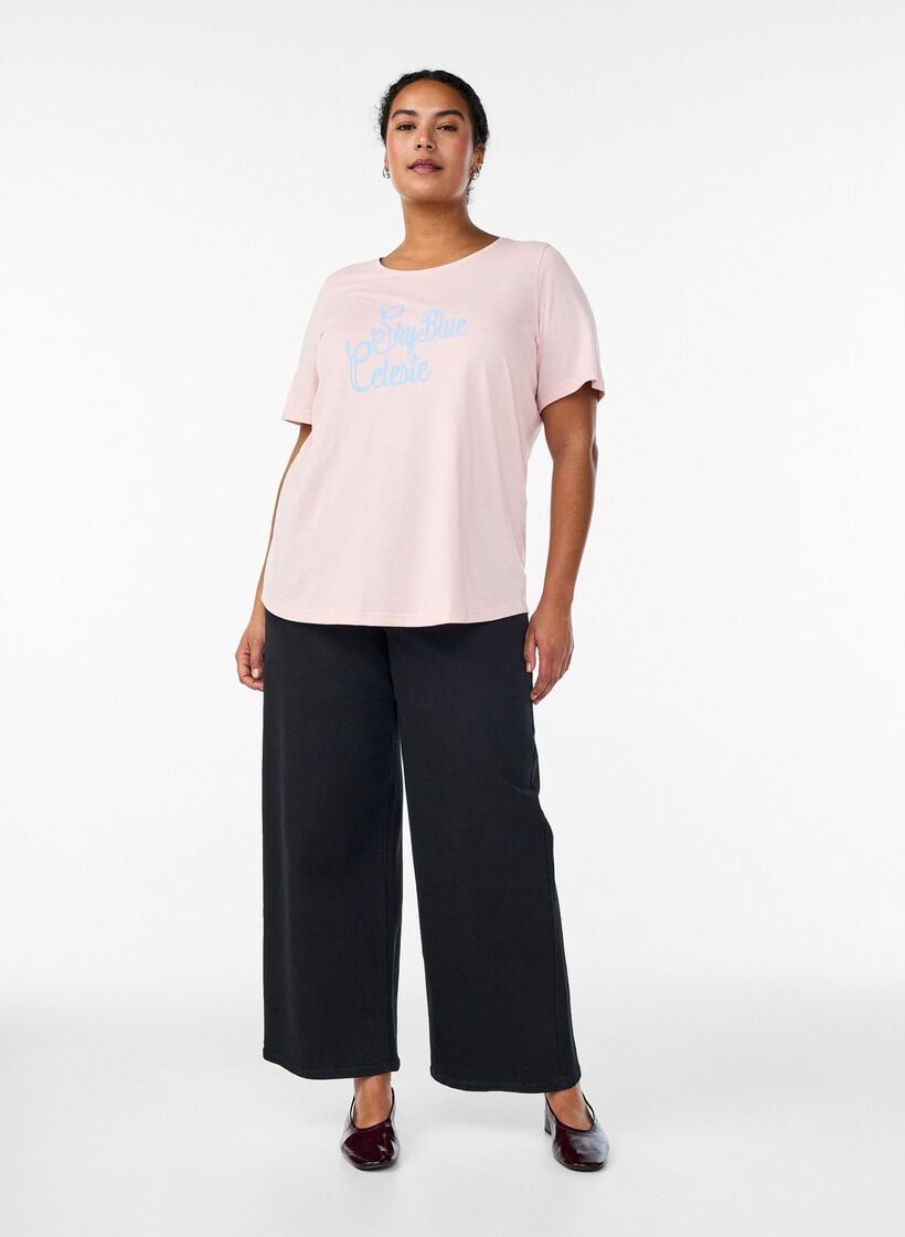 T-shirt met print, Rood, Model image number 1