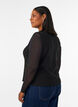 Mouwloos top met een golvende textuur en knoopsluiting, Zwart, Model image number 2