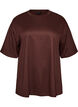 T-shirt met strass-steentjes en ronde hals, Bruin, Packshot image number 0