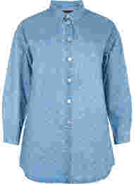 Denim overhemd met print, Light blue denim