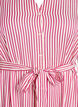 Enkellange overhemdjurk met strikceintuur en strepen, Roze, Packshot image number 2