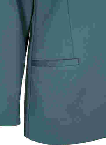 Basic blazer met knoop en sierzakken, Silver Pine, Packshot image number 3