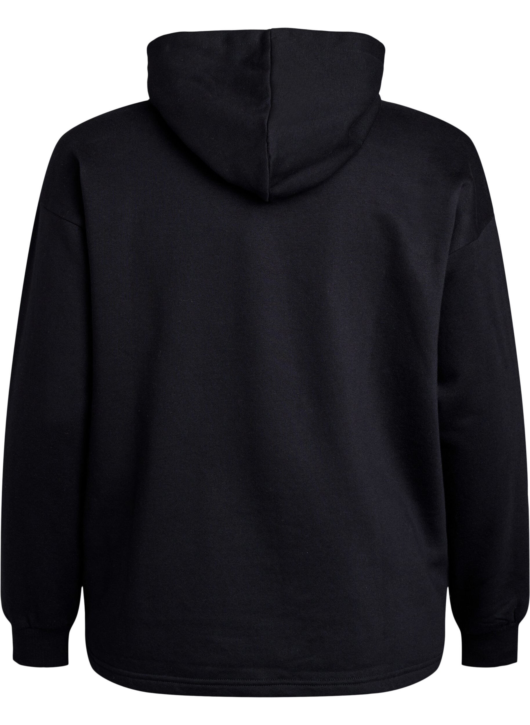Zizzi Sweatshirt met capuchon, Zwart, Packshot image number 1