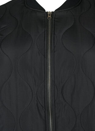 Lange gevoerde jas met zakken en rits, Black, Packshot image number 2