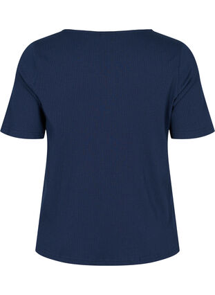 T-shirt met korte mouwen en knopen, Navy Blazer, Packshot image number 1